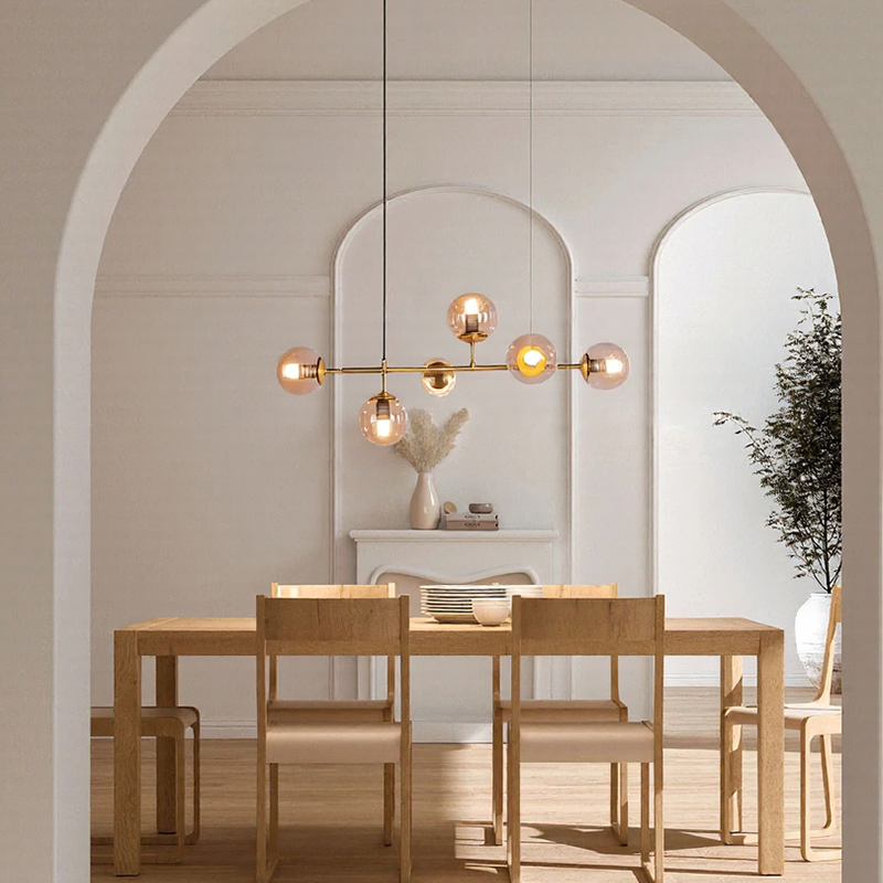 Modern Glass Orb Pendant Light