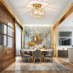 Crystal Glass Nordic Simple New Modern Led Chandelier Lights Living Loft Study Room Aisle Corridor Flats Lamps Indoor Lighting