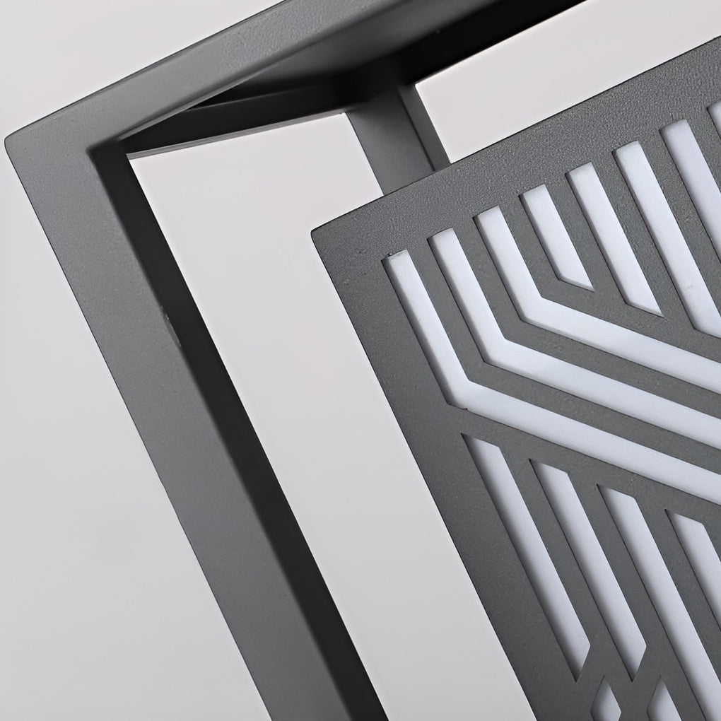 Retro Square Waterproof Led Gray Modern Outdoor Path Lights Post Lights