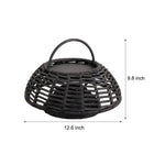 Decorative Ropes Rattan Waterproof Led Modern Solar Outdoor Chandelier