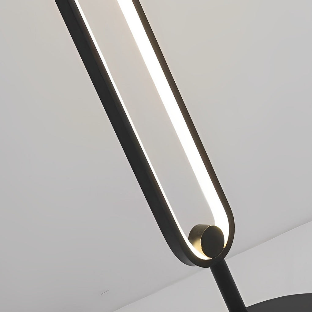 Modern Minimalist Led Standing Oval Floor Lamp