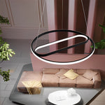 Round Oval Led Black Chandelier Li002236
