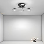16 Inch Sleek Wire Inspired Circular Modern Led Semi Flush Mount Ceiling Light