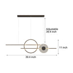 39 4 Dimmable Ring Linear Led Island Chandeliers For Dining Room Black White