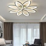 Led Flush Mount Flower Shaped Acrylic Ceiling Light White Gray Ceiling Lighting Fixture For Living Room