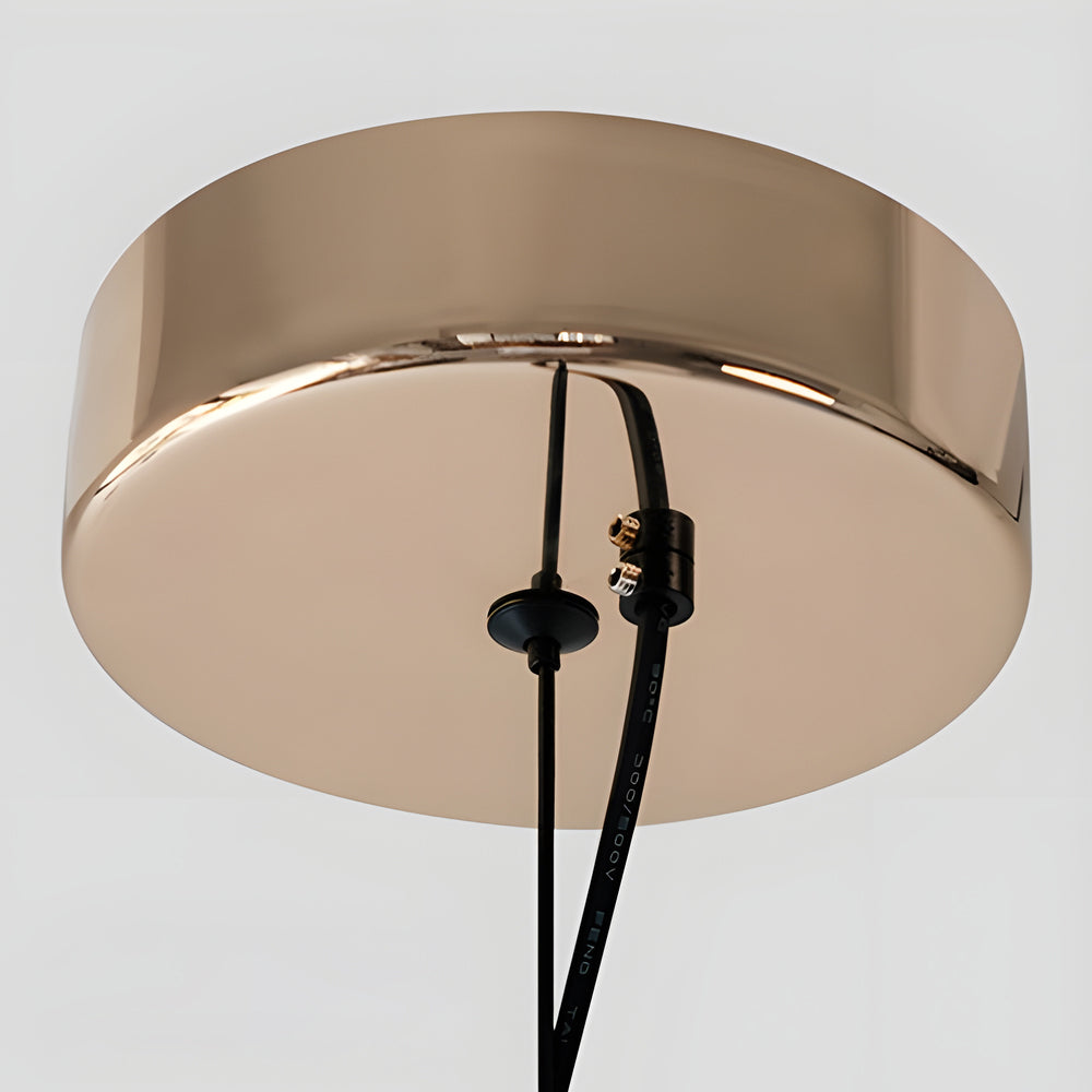 Retro Gradient Dark Green Striped Glass Art Nordic Pendant Lights Fixture Li002742