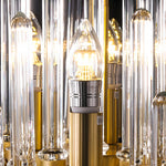 Creative Personalized Glass Tubes Copper Post Modern Chandelier Light