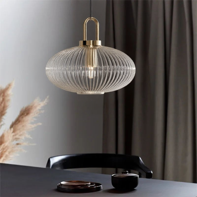 Modern Simple Clear Light Stripe Led Chandelier