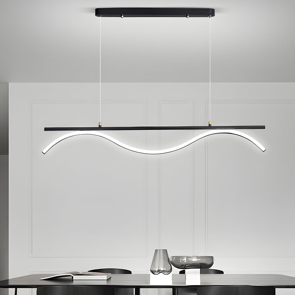 Linear Wave Design Led 1 Light Island Light 47 L