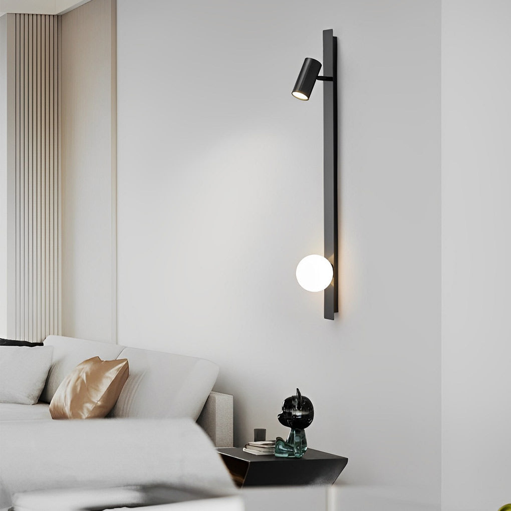 Long Strip Wall Lamp With Adjustable Spotlight Ha083346