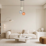Alloliving Modern Simple Colored Water Pattern Glass Ball Pendant Light