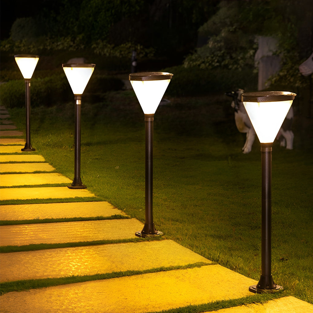 Geometric Waterproof Led Black Pathway Post Lights Li002037
