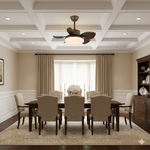Terra Walnut Ceiling Fan with Integrated LED Light