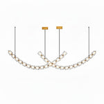Gabriel Gold Crystal Chandelier – Sculptural LED Pendant for Modern Interiors
