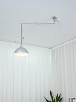 Piper Bliss Adjustable Pendant Light in Chrome and White