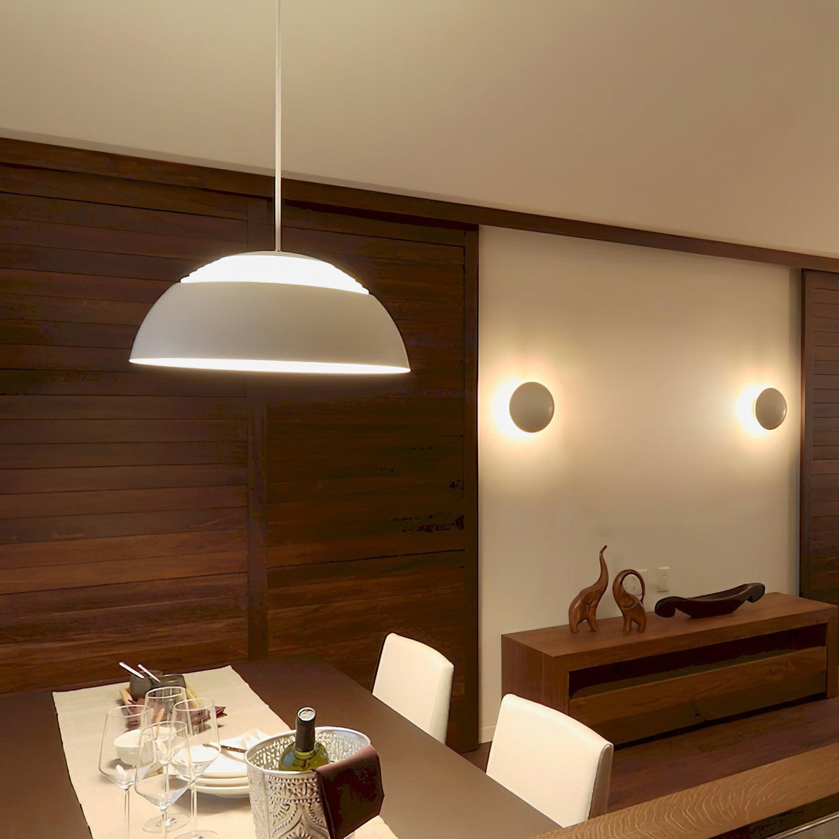 Abat Jour Pendant Light – Modern Aluminum Hanging Lamp for Dining & Living