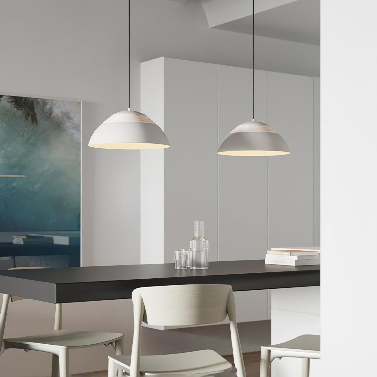 Abat Jour Pendant Light – Modern Aluminum Hanging Lamp for Dining & Living