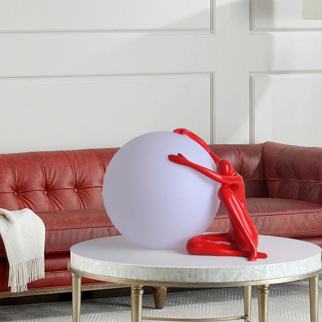 Abstract Character Round Table Lamp