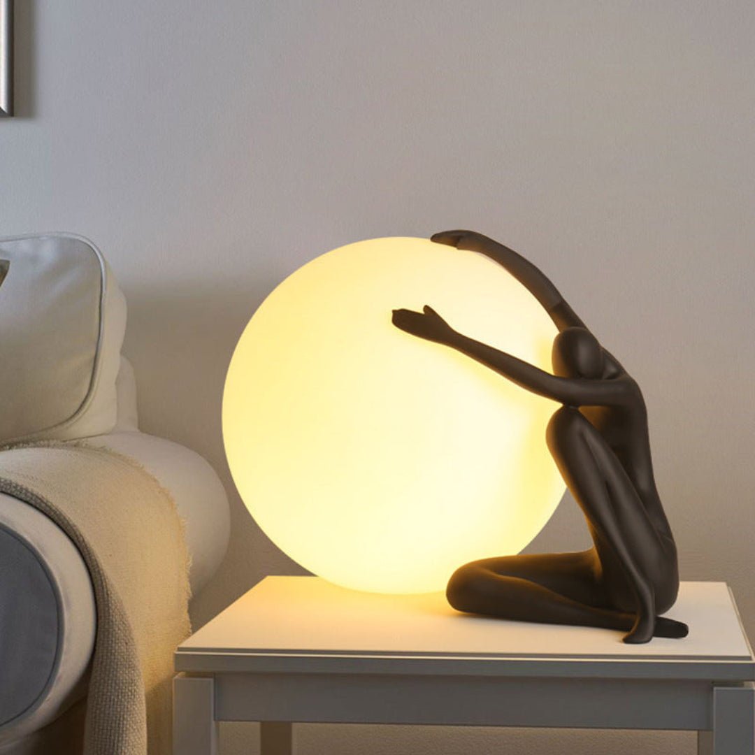 Abstract Character Round Table Lamp