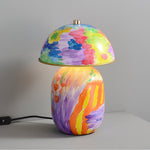 Artisan Hand-Painted Ceramic Table Lamp with Brass Accents