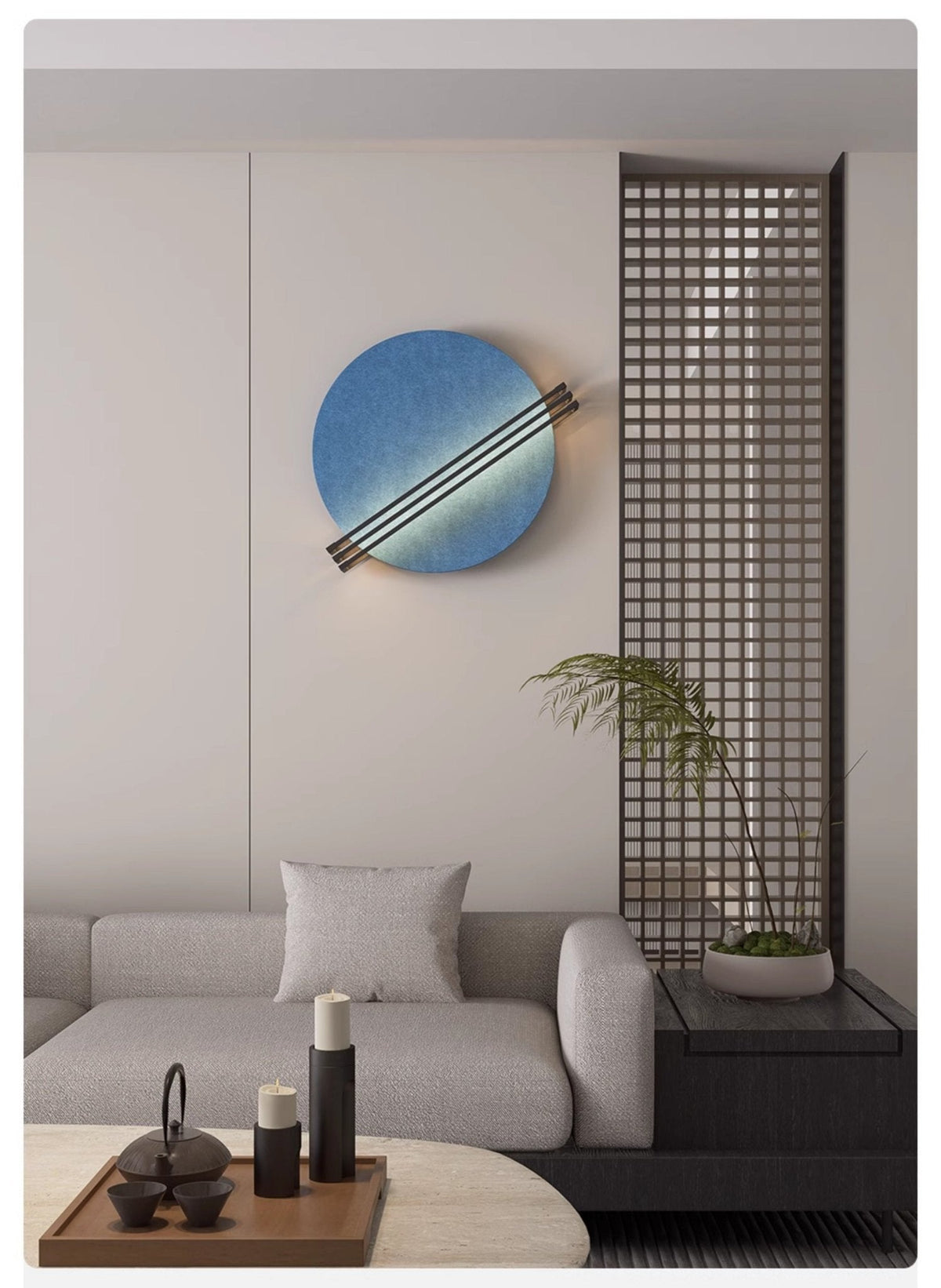 Abstract Sunrise Felt Wall Sconce – Modern Textural LED Wall Light