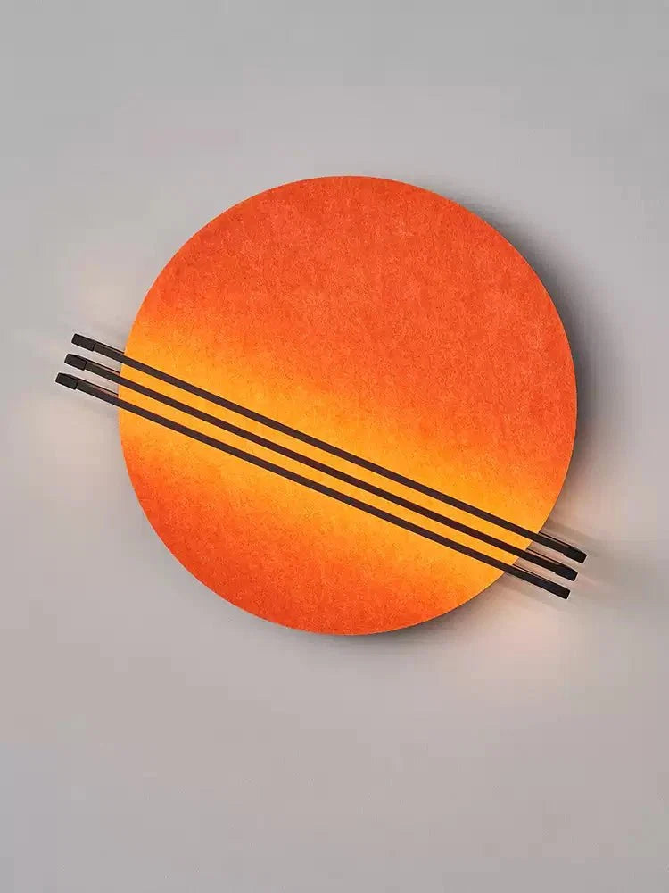 Abstract Sunrise Felt Wall Sconce – Modern Textural LED Wall Light