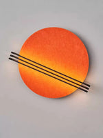 Abstract Sunrise Felt Wall Sconce – Modern Textural LED Wall Light