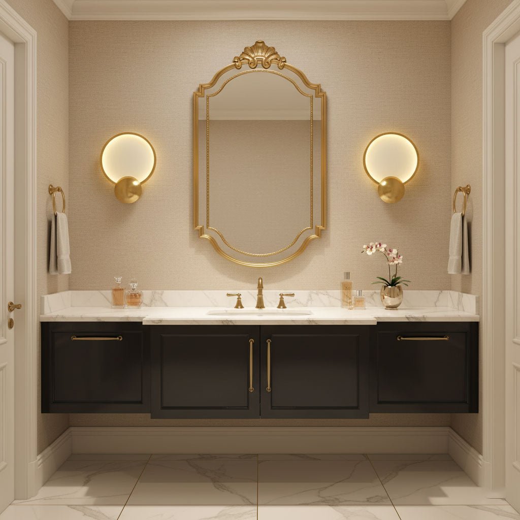 Accent Alabaster Wall Sconce in Brushed Gold – Modern LED Wall Light for Bedroom, Living Room & Hallway