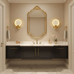 Accent Alabaster Wall Sconce in Brushed Gold – Modern LED Wall Light for Bedroom, Living Room & Hallway