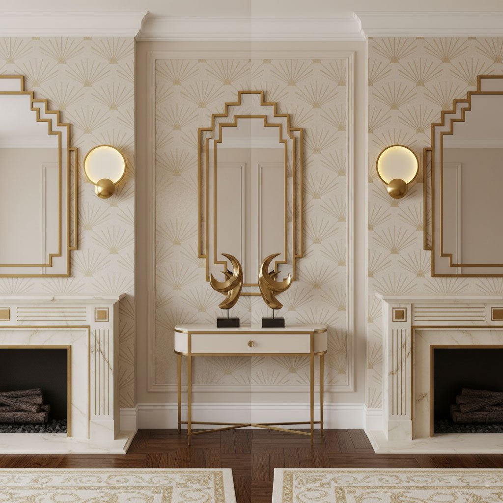 Accent Alabaster Wall Sconce in Brushed Gold – Modern LED Wall Light for Bedroom, Living Room & Hallway
