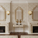 Accent Alabaster Wall Sconce in Brushed Gold – Modern LED Wall Light for Bedroom, Living Room & Hallway