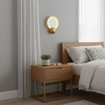 Accent Alabaster Wall Sconce in Brushed Gold – Modern LED Wall Light for Bedroom, Living Room & Hallway