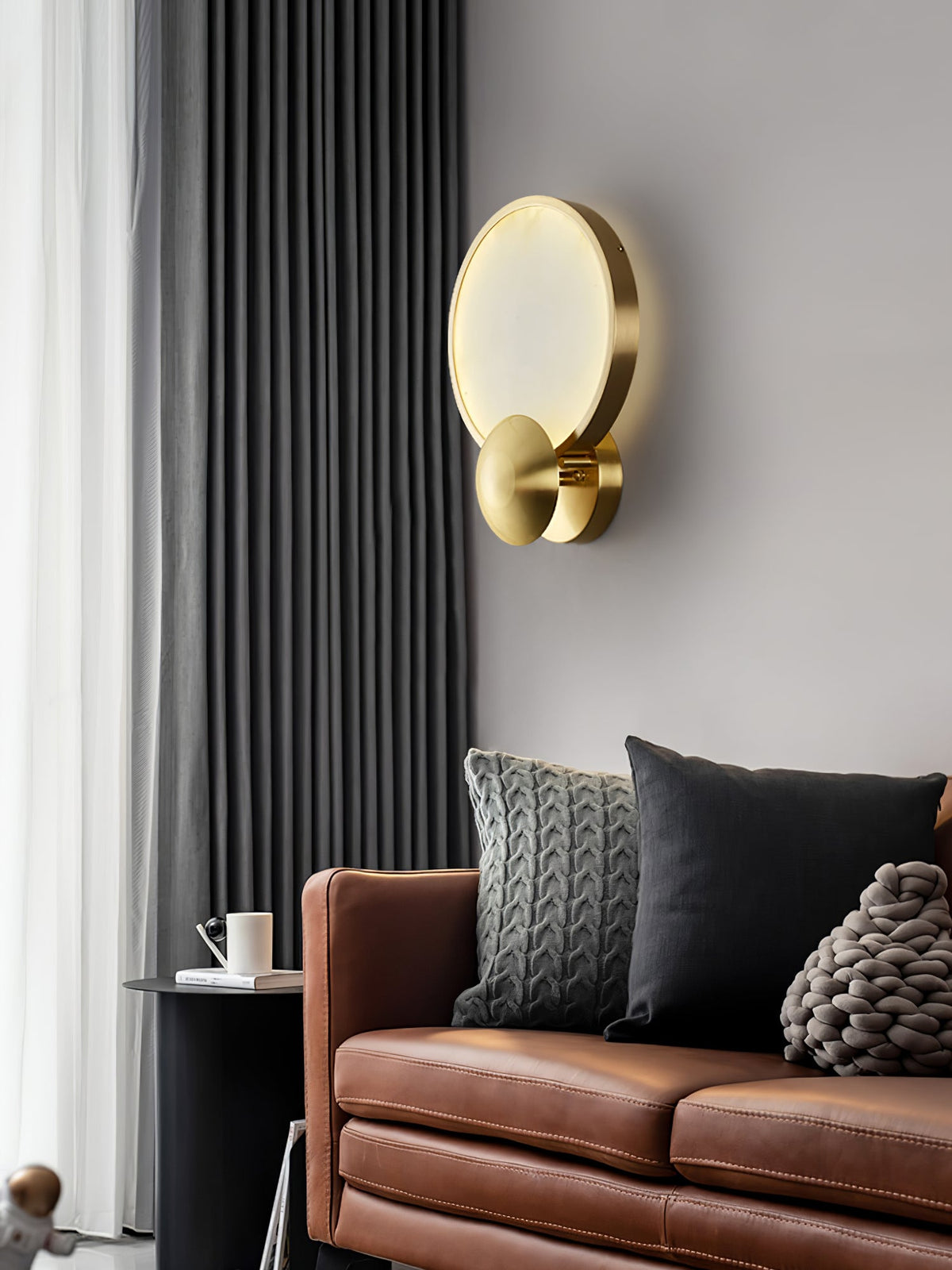 Accent Alabaster Wall Sconce in Brushed Gold – Modern LED Wall Light for Bedroom, Living Room & Hallway