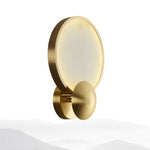 Accent Alabaster Wall Sconce in Brushed Gold – Modern LED Wall Light for Bedroom, Living Room & Hallway