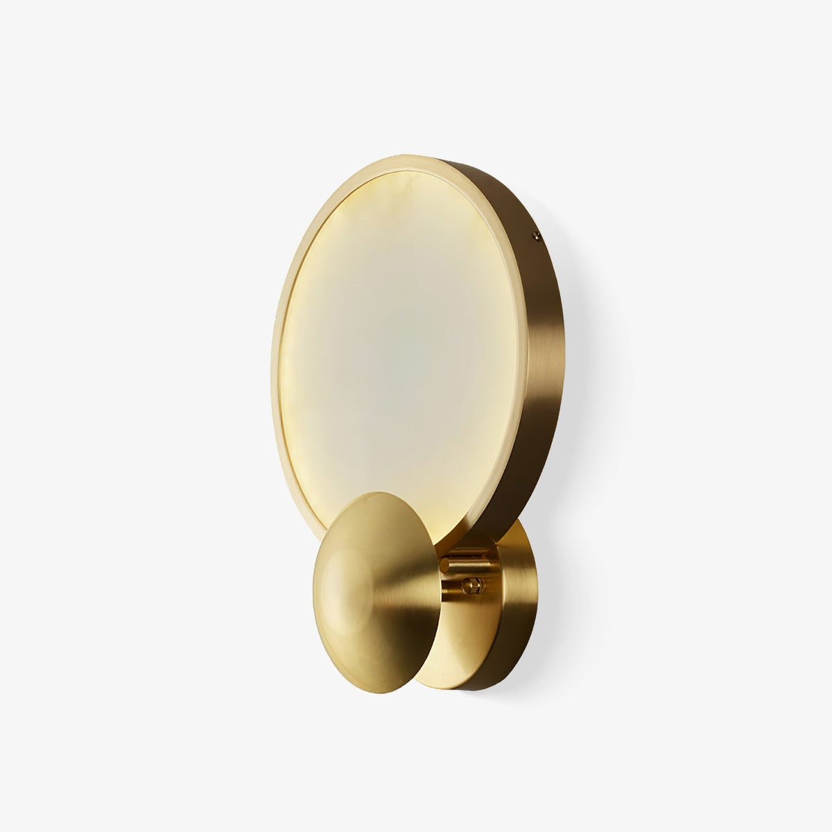 Accent Alabaster Wall Sconce in Brushed Gold – Modern LED Wall Light for Bedroom, Living Room & Hallway