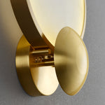 Accent Alabaster Wall Sconce in Brushed Gold – Modern LED Wall Light for Bedroom, Living Room & Hallway