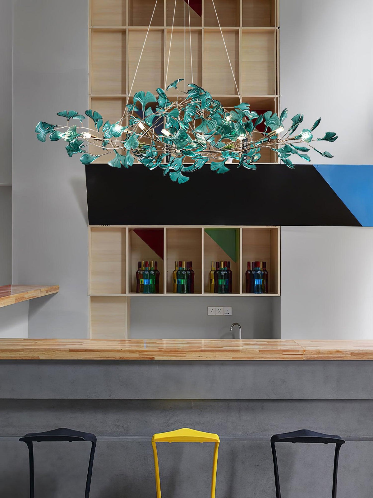acrylic-ginkgo-leaf-chandelier