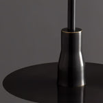 Modern Acrylic Hat Plate Pendant Light with Brass Accents