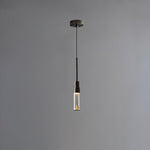 Modern Acrylic Hat Plate Pendant Light with Brass Accents