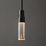 Modern Acrylic Hat Plate Pendant Light with Brass Accents