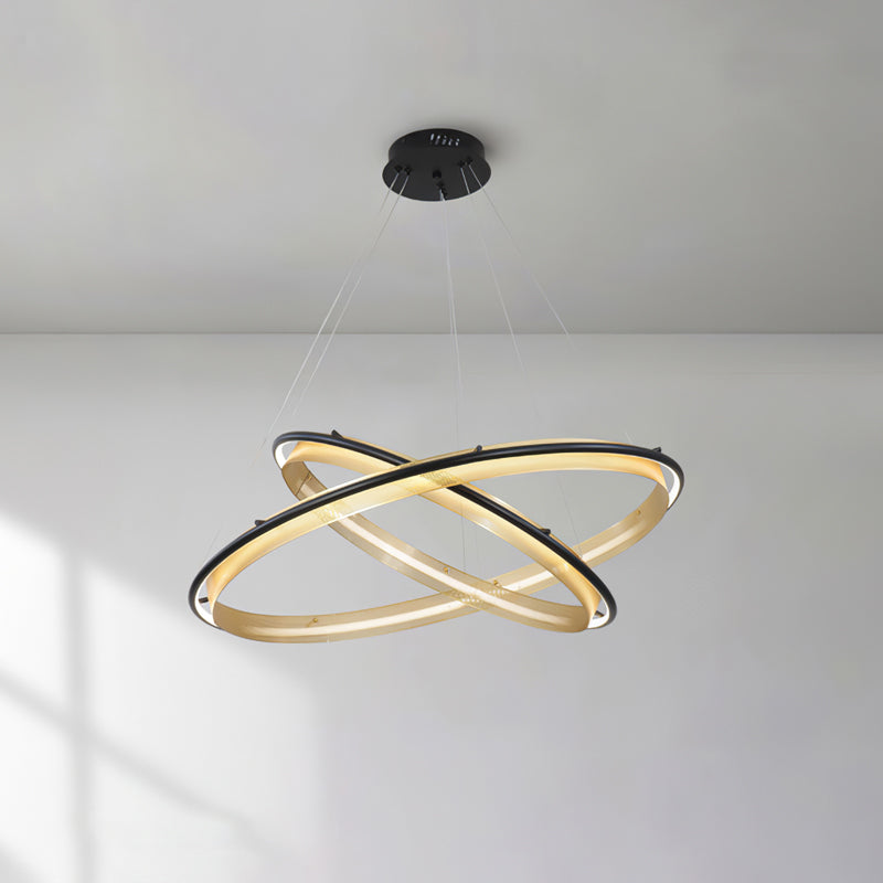 Modern Acrylic LED Round Chandelier for Dining Room and Living Room