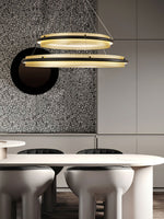 Modern Acrylic LED Round Chandelier for Dining Room and Living Room