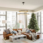 Modern Acrylic LED Round Chandelier for Dining Room and Living Room