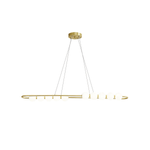 Acrylic Pearl Chandelier in Brass – Modern LED Pendant for Dining Room and Living Room