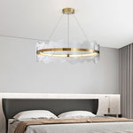 Acrylic Wave Chandelier Modern LED Pendant Light for Dining Room and Living Room
