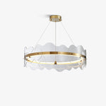 Acrylic Wave Chandelier Modern LED Pendant Light for Dining Room and Living Room