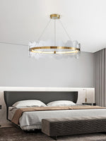 Acrylic Wave Chandelier Modern LED Pendant Light for Dining Room and Living Room