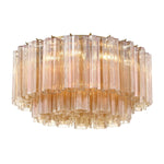 Eloria Glass Semi-Flush Ceiling Light in Gold Finish