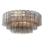 Eloria Glass Semi-Flush Ceiling Light in Gold Finish