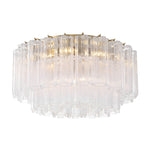 Eloria Glass Semi-Flush Ceiling Light in Gold Finish